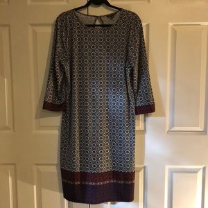 Wrinkle free 3/4 sleeve sheath dress XL (16-18)